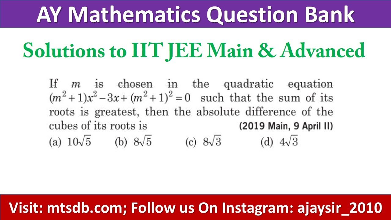 if-m-is-chosen-in-the-quadratic-equation-m-2-1-x-2-3x-m-2-1