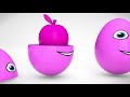 Learn color with tree surprise eggs toddlers fruit cartoon nursery rhymes for children