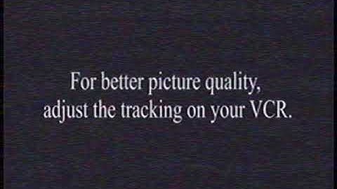 Adjust The Tracking On Your VCR (VHS) my version