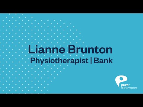 Lianne Brunton, Physiotherapist Bank by Pure Sports Medicine