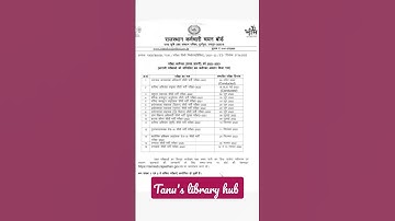 Rajasthan Librarian Grade IIIrd exam date out 💥👌#librarian #rajhasthan #tanulibraryhub #shorts