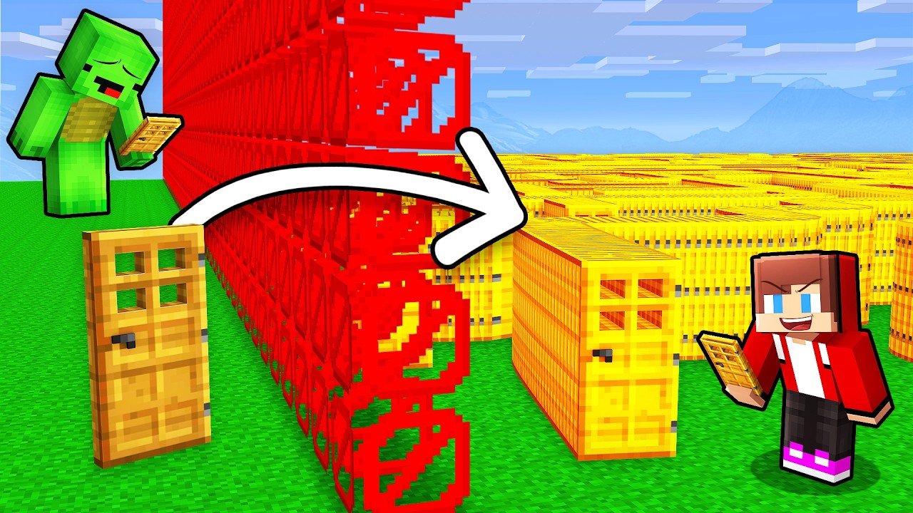 JJ FLEX Battle Mikey with DOORS in Minecraft (Maizen)