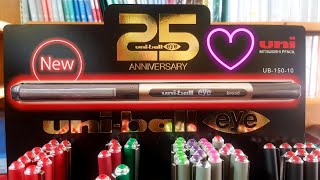 تجربة اقلام حبر يوني بول و الوان اول مرة تنزل|new colors for uni ball ink pen | 25 anniversary