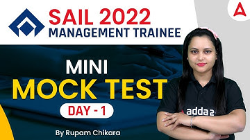 SAIL MANAGEMENT TRAINEE |  MINI MOCK TEST |  English By Rupam Chikara