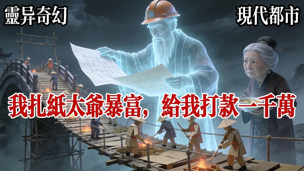 【搞笑爽文 + 輕甜寵文】我燒給太爺爺的紙紮大別墅，因爲偷工減料塌了，太爺爺託夢給我，氣得鬍子亂翹：乖孫女下面搞違建查得嚴，我被壓在廢墟里了！