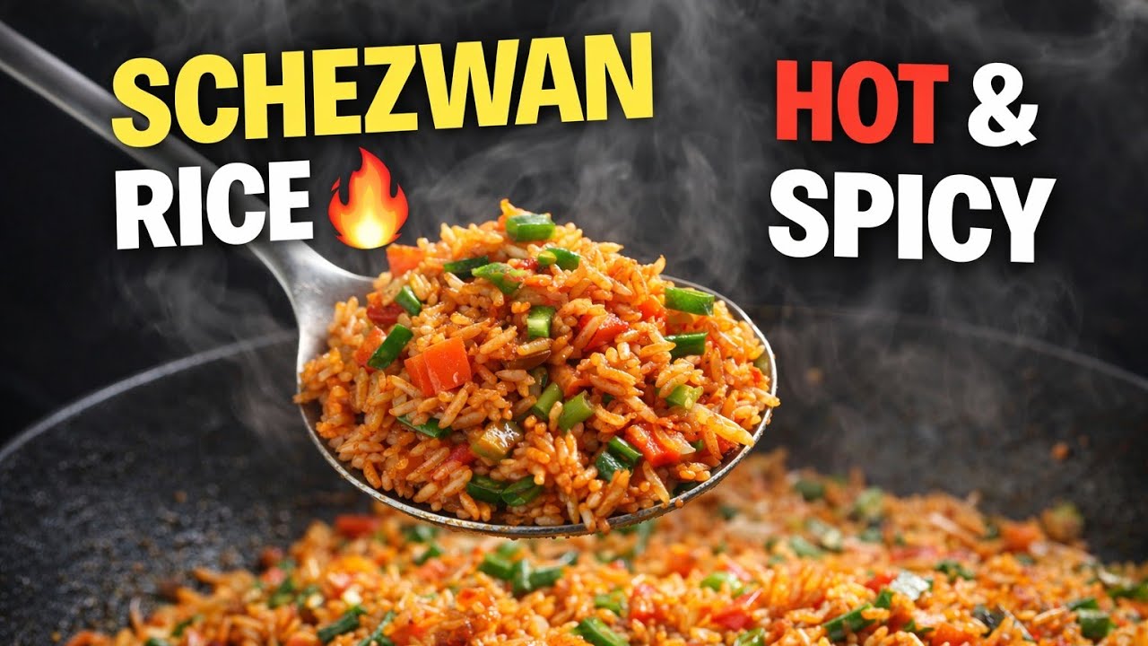 Street Style Schezwan Fried Rice 🔥 | Easy Indo-Chinese Recipe