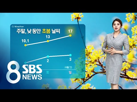 [날씨] 주말 낮, 올들어 가장 따뜻…남부 비 조금 / SBS