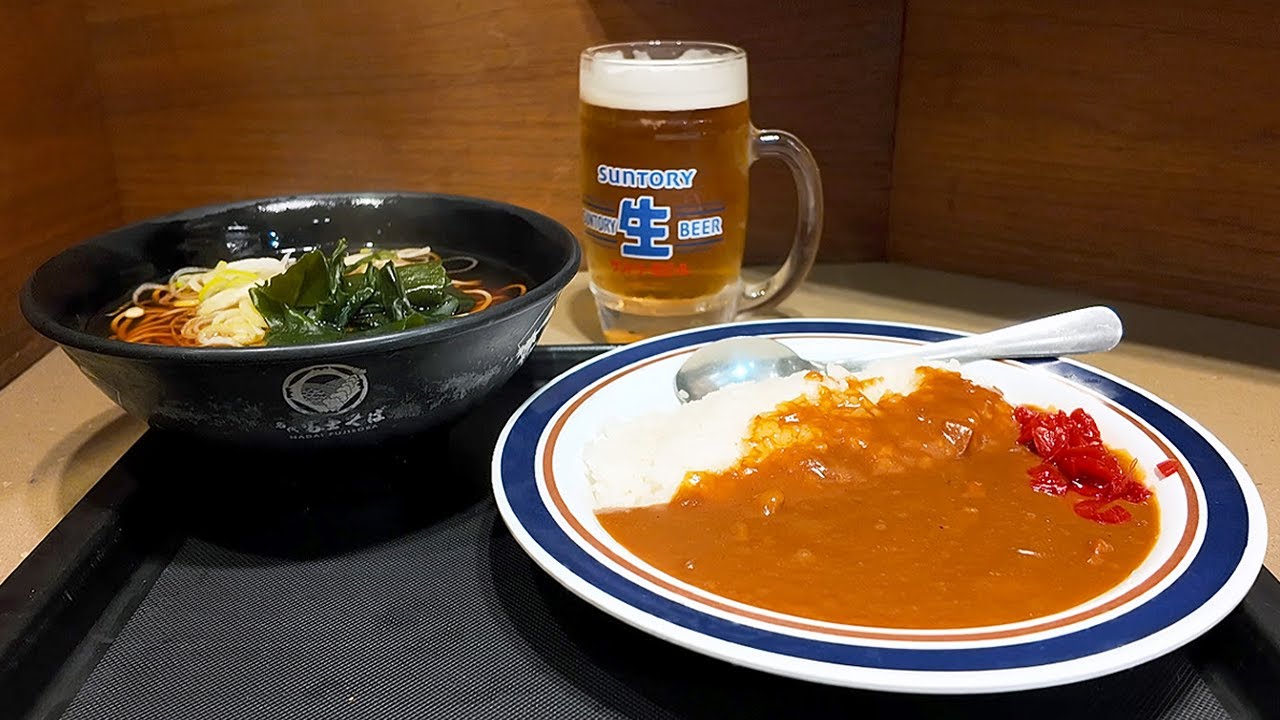 【男の1人飲み】寿司屋で呑んで富士そばに落ち着く【カレーライスセット】