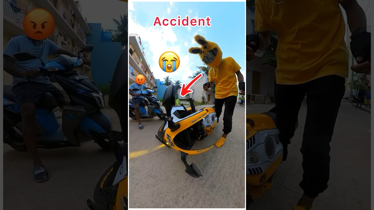 Oh shit 😭My bike 💔……#bunnyhelmet #mrcrazy #funnydance