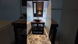 Industrial Chic: Antique Brass &amp; Cast Metal Sink reveal  #interiordesign #bathroom #washbasinsink