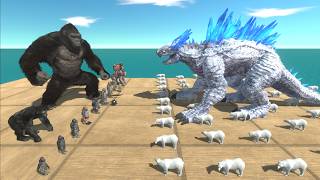 Mutant primates King Kong Team vs Polar Bear and Shimo - Animal Revolt Battle Simulator screenshot 4
