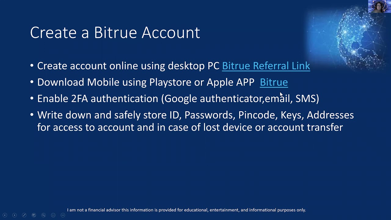Create & fund Bitrue Account