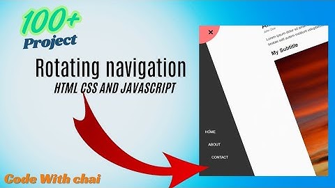 Rotating navigation using html css javascript #programming #coding #video #project