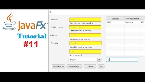 #11 JavaFx and SQL Server Tutorials | Delete and Search Products Stock