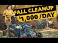 MAKE $1,000/DAY |  Fall Leaf Cleanups & Bush Trimming (w/NUMBERS)