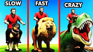 Riding SLOWEST vs FASTEST ANIMAL In GTA 5