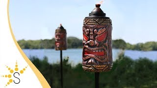 Sunnydaze Tiki Face Outdoor Lawn Patio Torch - WKO-110 *