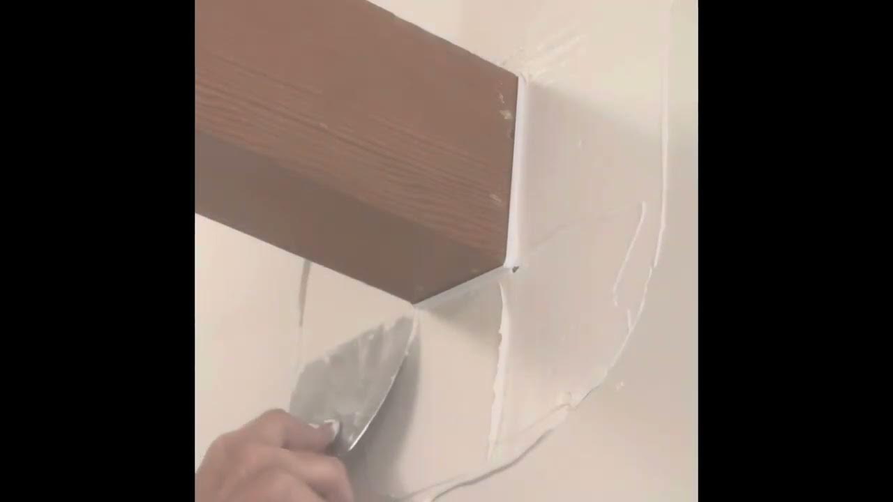 How to repair gaps in Drywall, around ceiling beams. YouTube