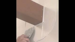 How to repair gaps in Drywall, around ceiling beams.