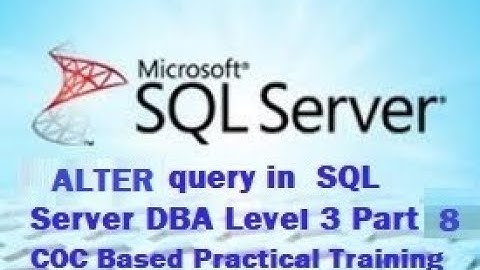 The ALTER TABLE Command  for DBA Level 3 Part 8   in Amharic