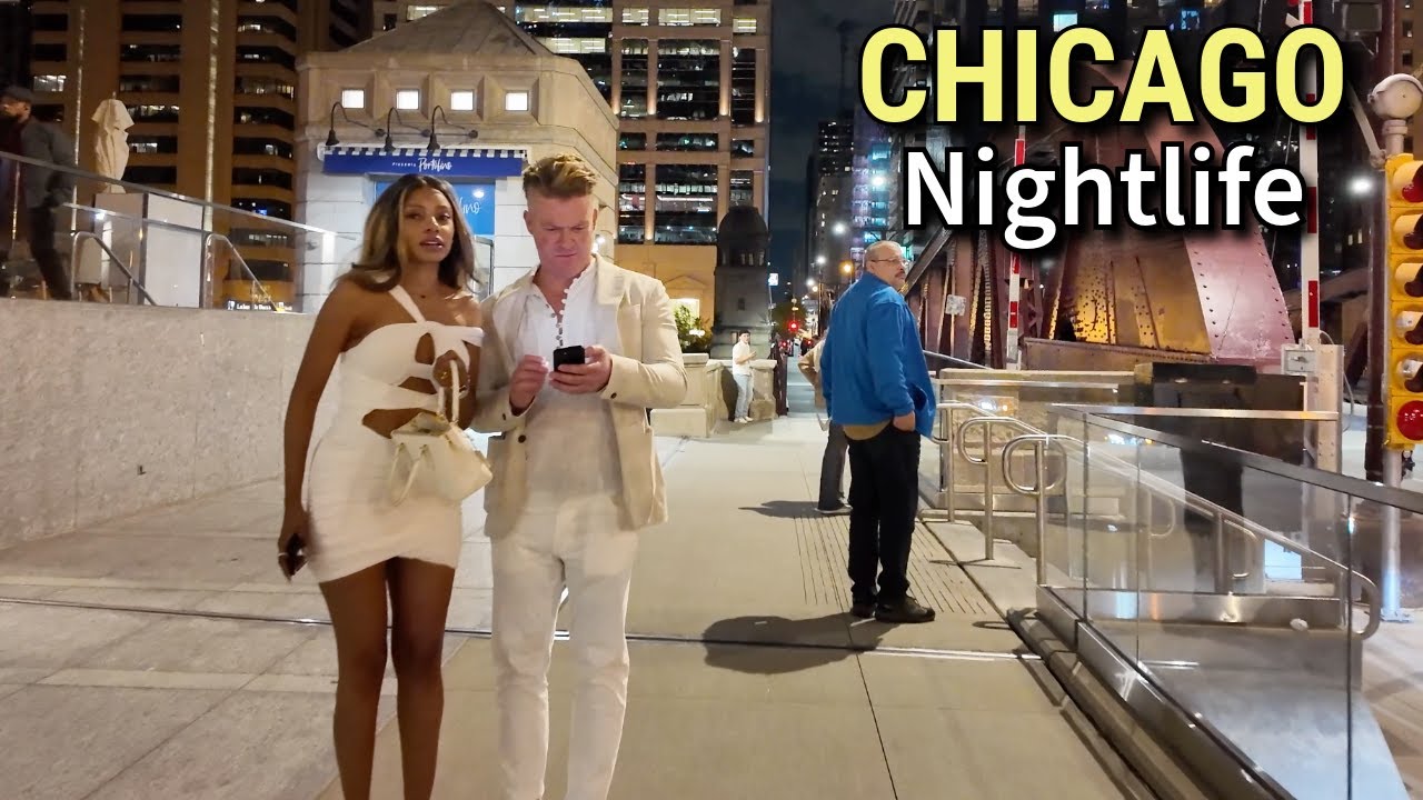Nightlife in Chicago Walking Tour on Saturday | September 6, 2025 | 4k Video