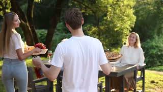 SERWALL 7-Piece Outdoor Dining Table Set