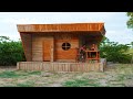 Building A Private Bamboo Resort House With Decorate the Most Beautiful living Room By Wood &amp; Bamboo