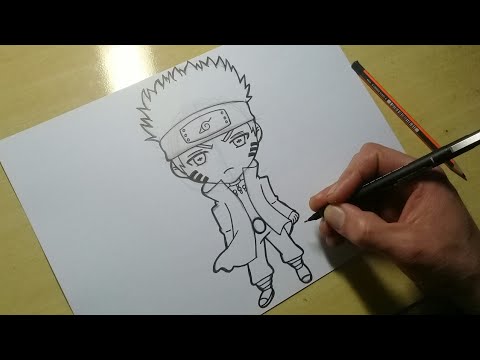 COMO DESENHAR O NARUTO KAWAII PASSO A PASSO