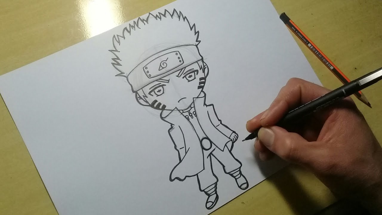 COMO Desenhar o NARUTO MODO SENNIN - Preto vs Branco 