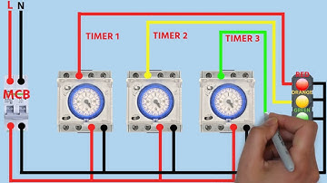 single phase traffic light control wiring diagram with a timer