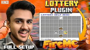 How To Setup Lottery Plugin Like FireMC Server | Lottery Plugin Minecraft | Full Guide in Hindi