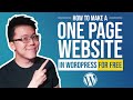 How to Create A One Page Website in WordPress Easily (No Page Builder)