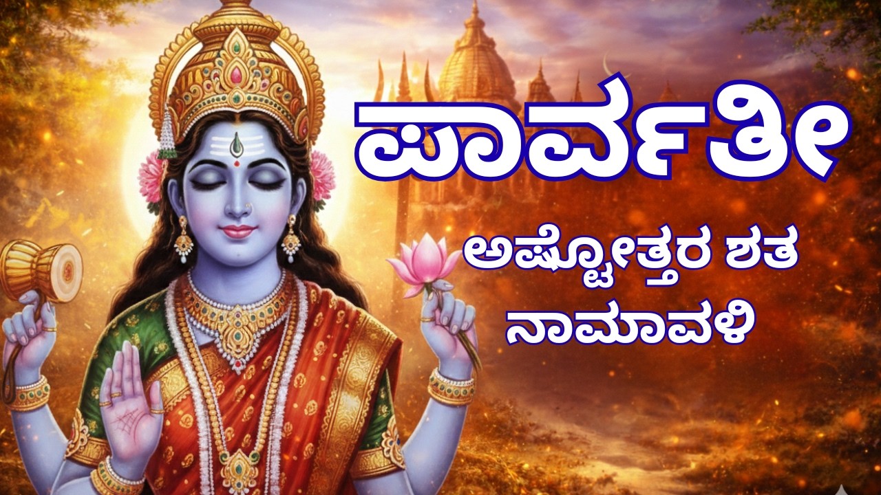 ಪಾರ್ವತೀ ಅಷ್ಟೋತ್ತರ ಶತ ನಾಮಾವಳಿ | Parvati Ashtottara Shatanamavali Kannada | ಸಂಪೂರ್ಣ ಪಠಣ