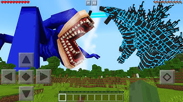 I Found NEW SHIN SONIC vs SUPERCHARGED GODZILLA in Minecraft Pocket Edition...