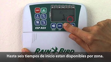 Rain Bird ESP-RZX - Setting Zone Watering Times - Spanish