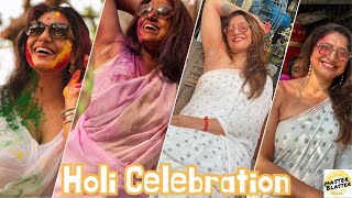 Aarti Nagpal And Maya Thedoeeyedgurl Holi Celebration Flaunts Their Grace In White Saree Mb