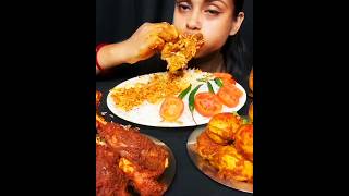 SPICY MUTTON CURRY SPICY EGG CURRY CHICKEN WITH BASMATI RICE EXTRA GRAVY SALAD EATING MUKBANG