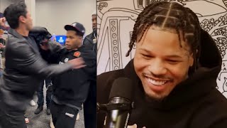 Gervonta Davis Reacts to Ryan Garcia SHOVING Devin Haney then getting PUNCHED: “WWE”