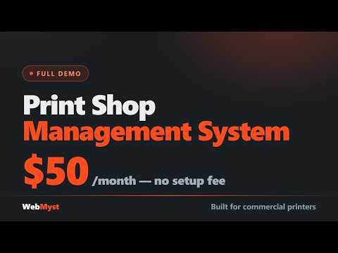 Print Shop Management System — full demo