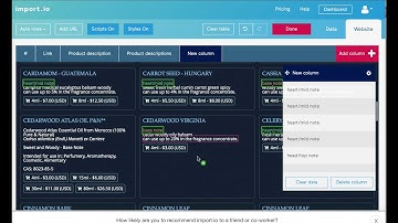 Extracting Data with import.io