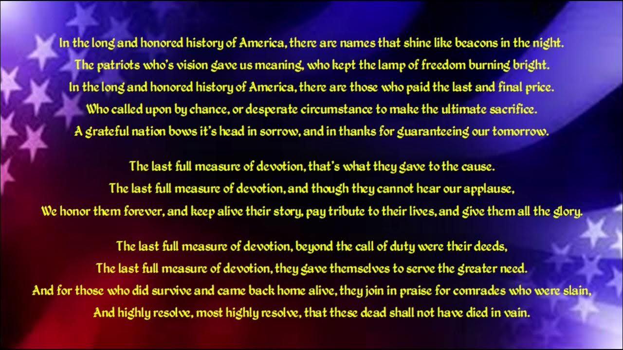 The Last Full Measure of Devotion The Last Full Measure of Devotion