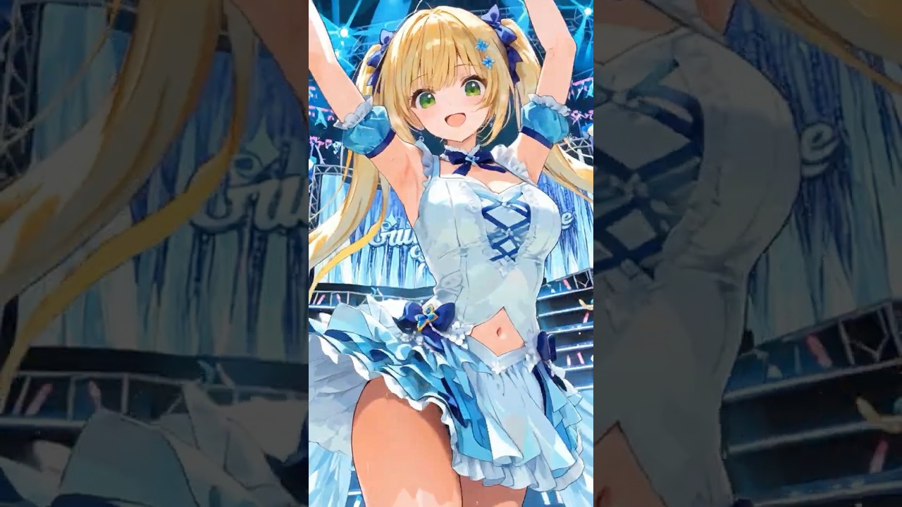 Anime Girl Band Live 🎸 Colorful 2D Waifu Stage Short