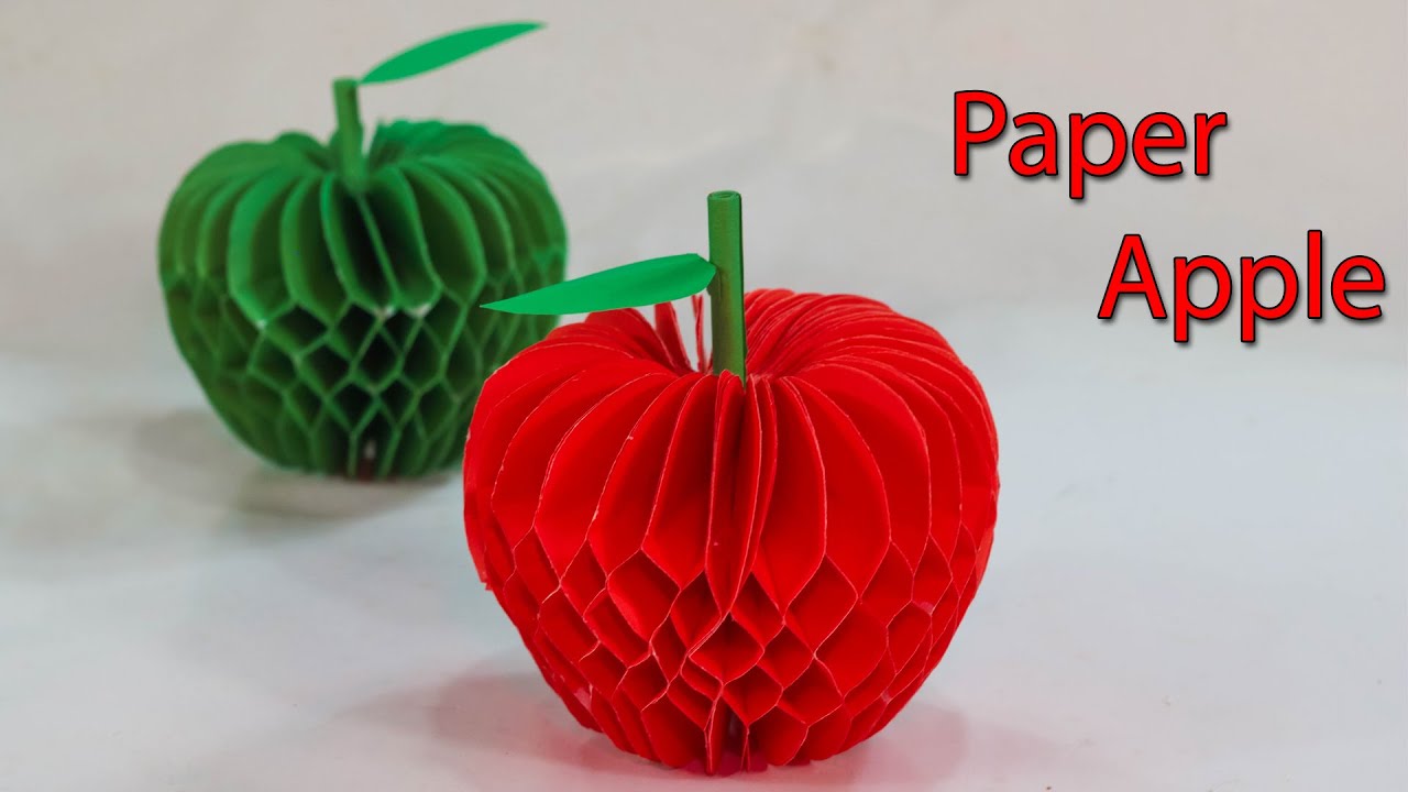 DIY PAPER APPLE 🍎 / Paper Crafts For School / Paper Craft / Easy kids ...