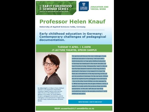 Download Prof Helen Knauf (Germany): Contemporary challenges of pedagogical documentation