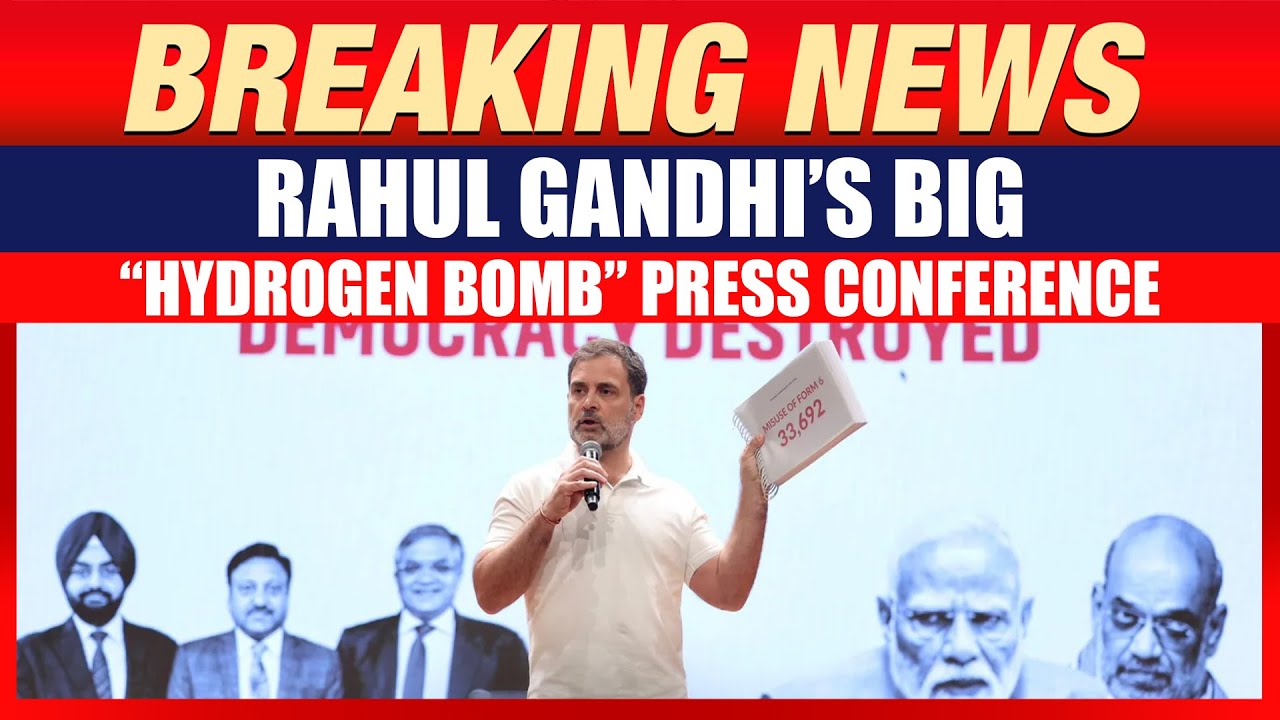 Rahul Gandhi LIVE: ‘Hydrogen Bomb’ Revelation on Voter Theft & Election Irregularities | News9