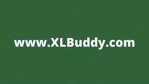 XLBuddy Tutorial - Creating tables