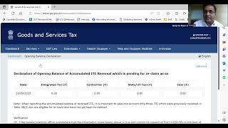 New GSTIN Feature - Electronic Credit Reversal and Re-claimed Statement