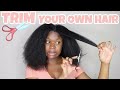 HOW TO BLOWOUT AND TRIM YOUR OWN NATURAL HAIR  | TROPHDOPH