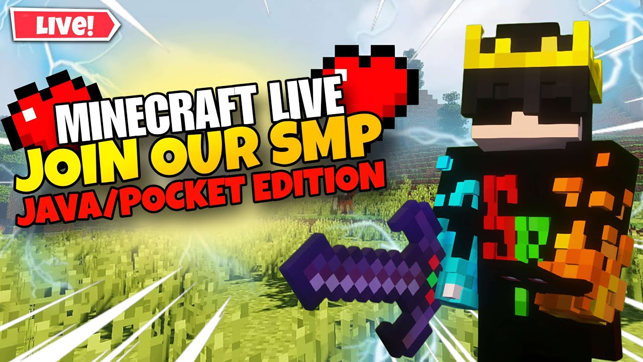 MINECRAFT SMP LIVE || LIFESTEAL PUBLIC SMP 24/7 JAVA + BEDROCK | FREE ...