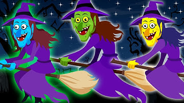 แม่มดน้อยสามคน | เพลงฮาโลวีนเหมือนผีสำหรับเด็ก | HooplaKidz Thai